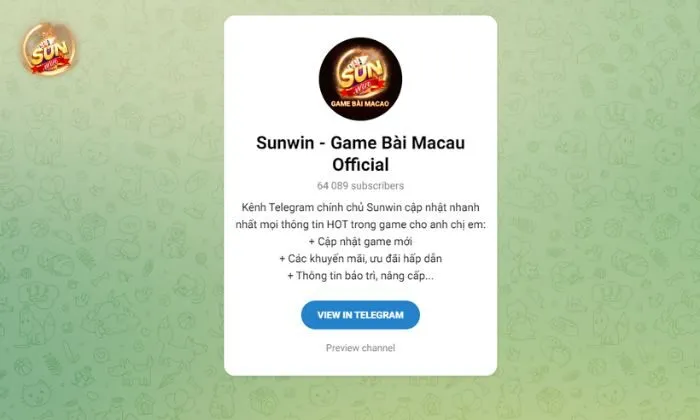 Liên hệ với cổng game Sunwin qua Telegram