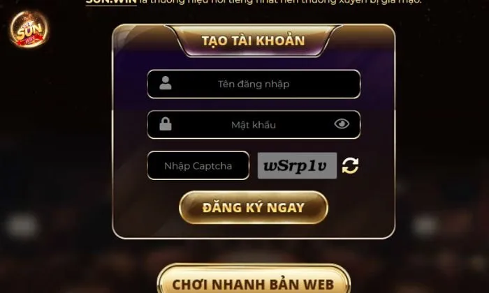 Tạo tài khoản người dùng mới để tham gia chơi Poker tại Sunwin